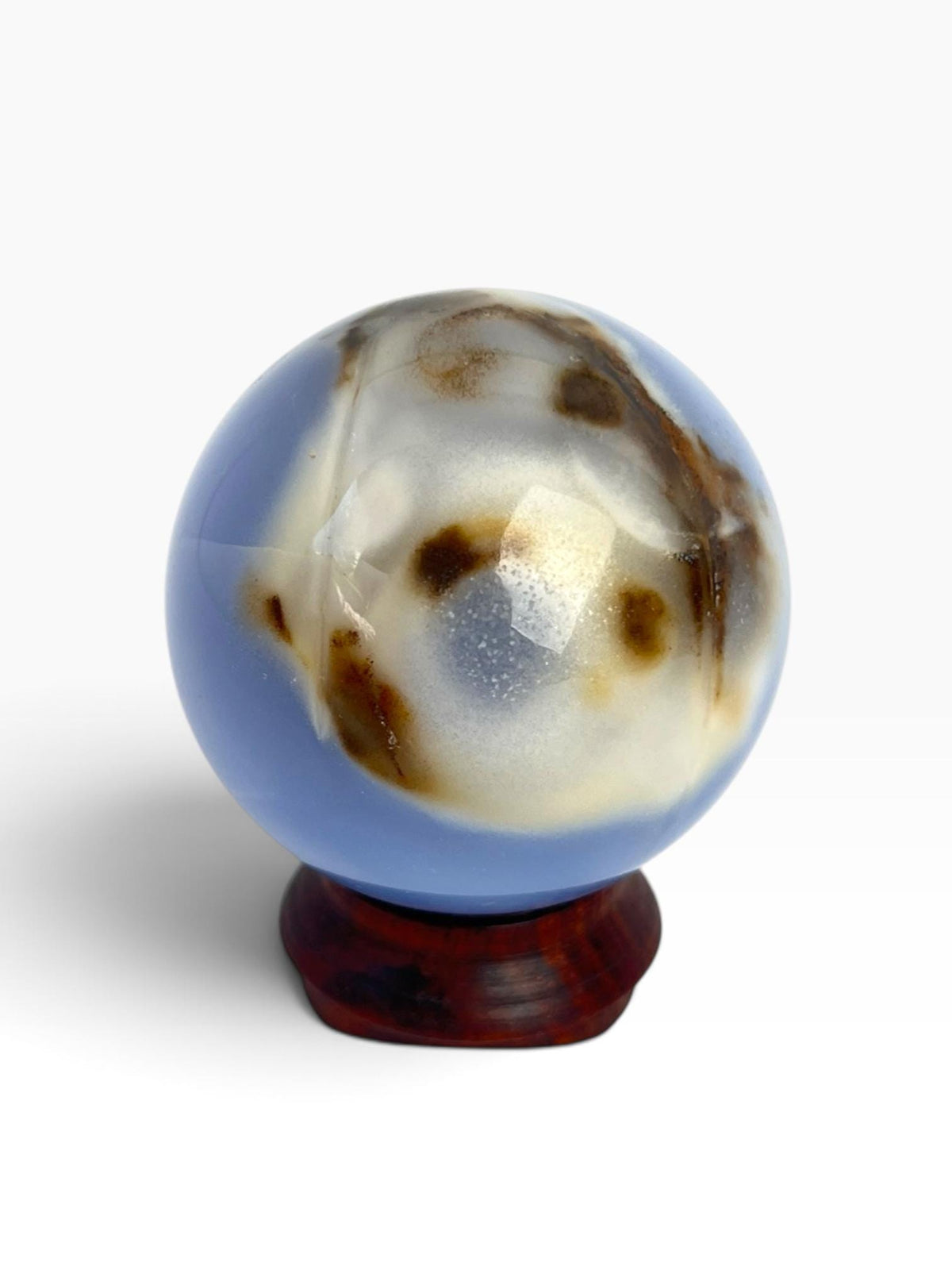 Turkish Blue Chalcedony Sphere – Ethereal Glow Crystal