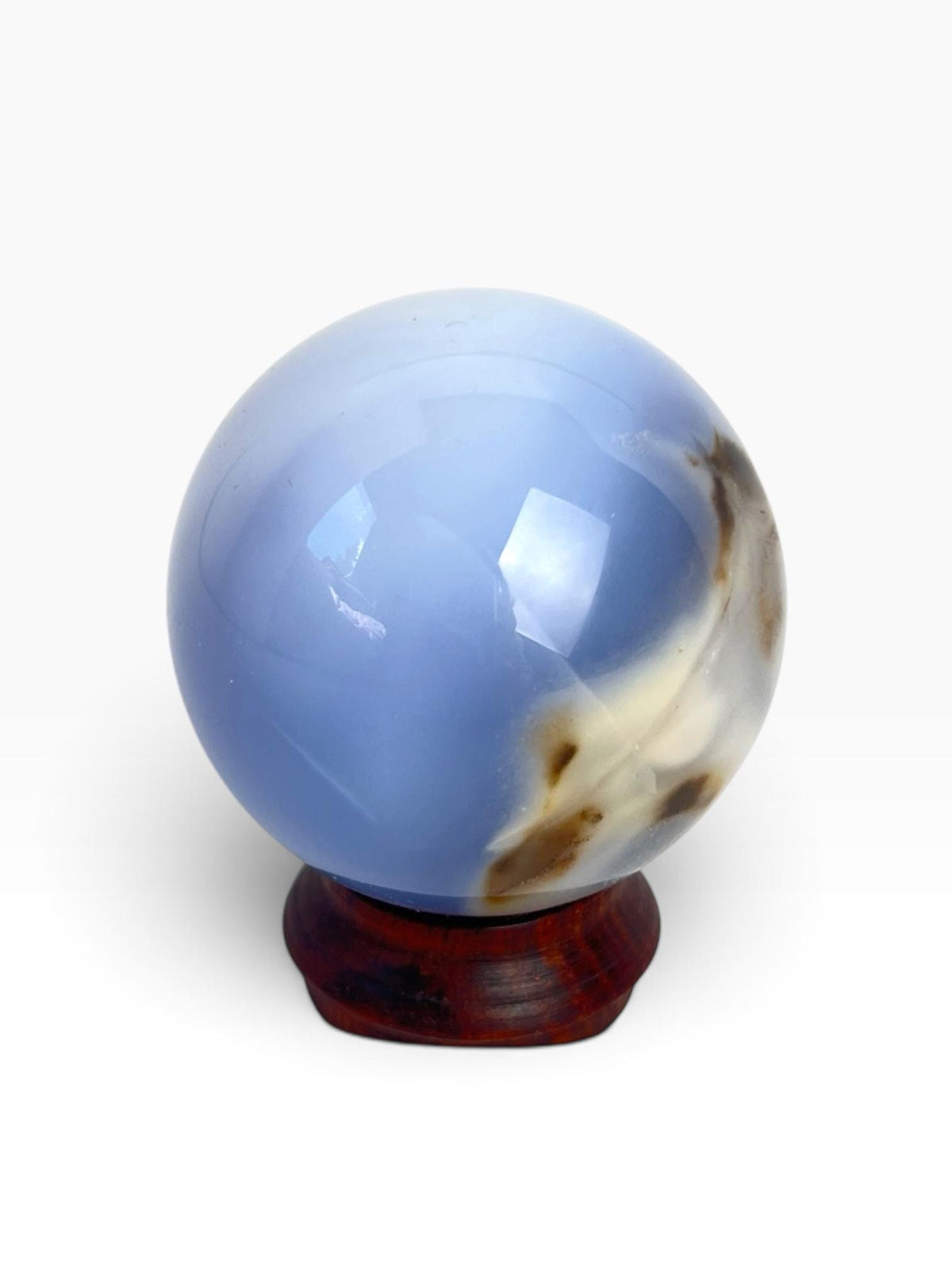 Turkish Blue Chalcedony Sphere – Ethereal Glow Crystal