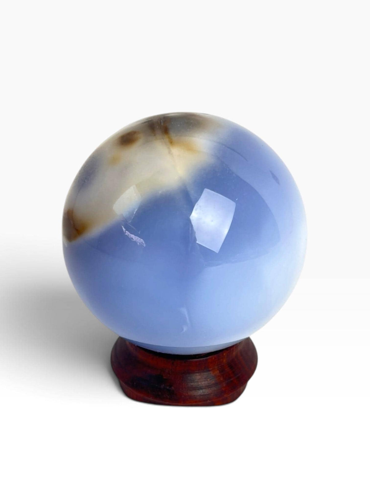 Turkish Blue Chalcedony Sphere – Ethereal Glow Crystal