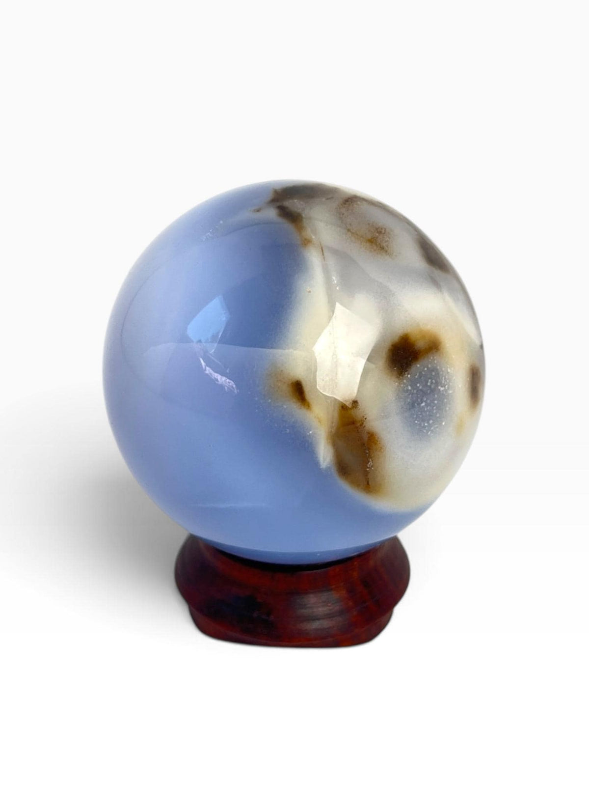 Turkish Blue Chalcedony Sphere – Ethereal Glow Crystal