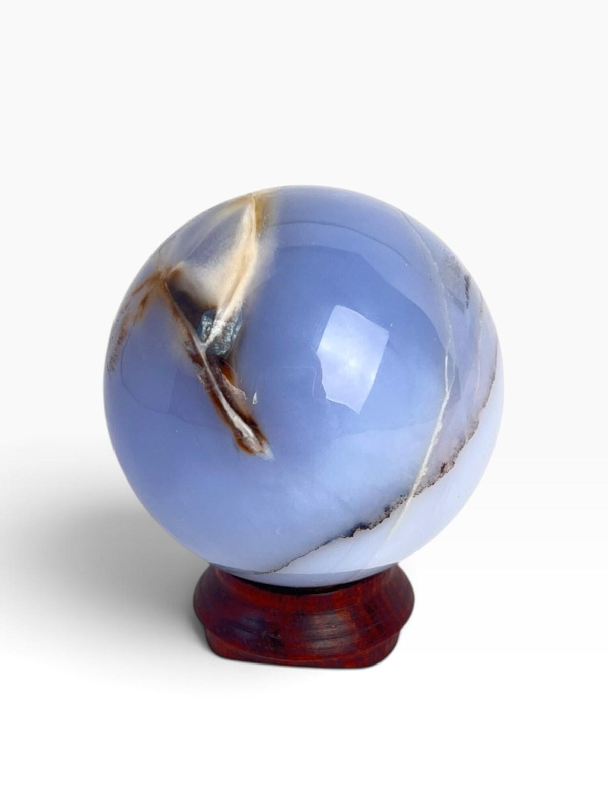 Turkish Blue Chalcedony Sphere – Beautiful Ethereal Glow