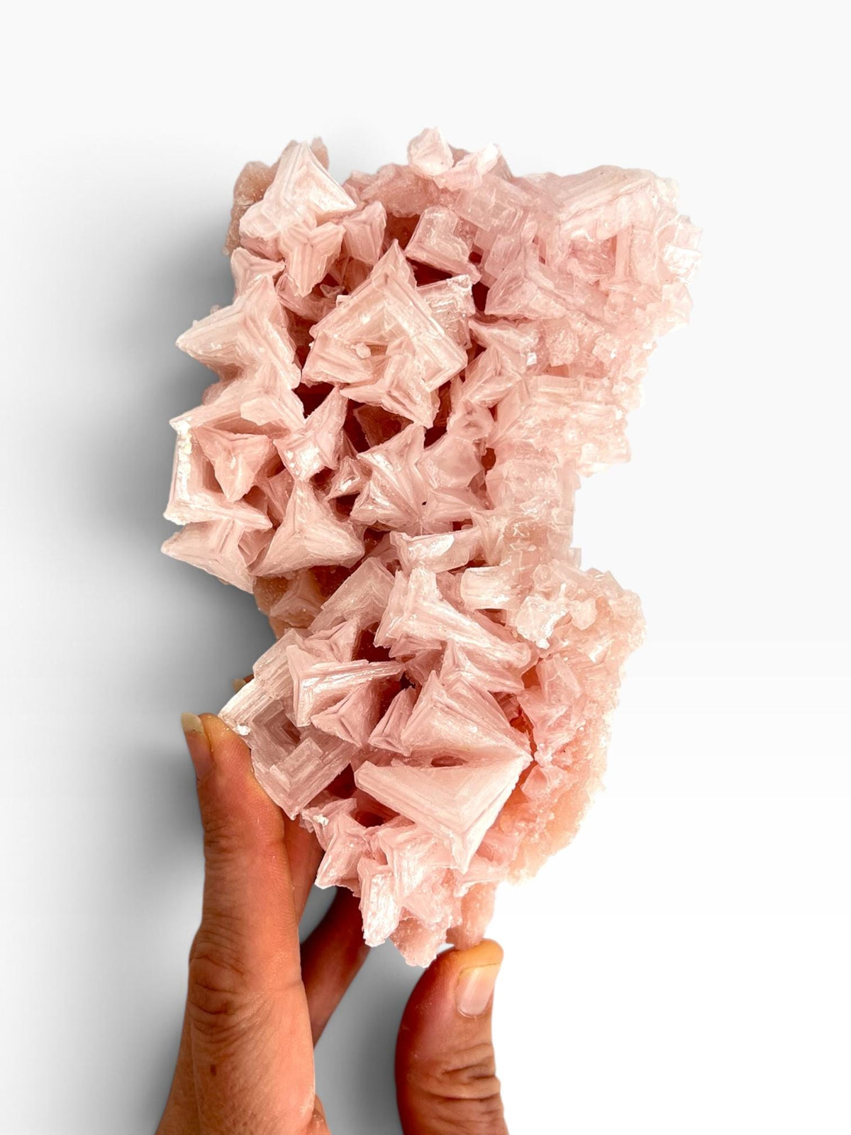 Hand Collected Pink Halite Crystal - Large Hopper Formation from Searles Lake