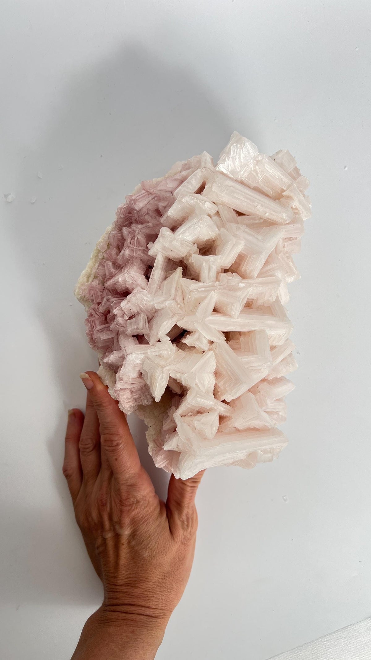 Hand Collected Pink Halite Crystal - XLarge Hopper Formation from Searles Lake CA