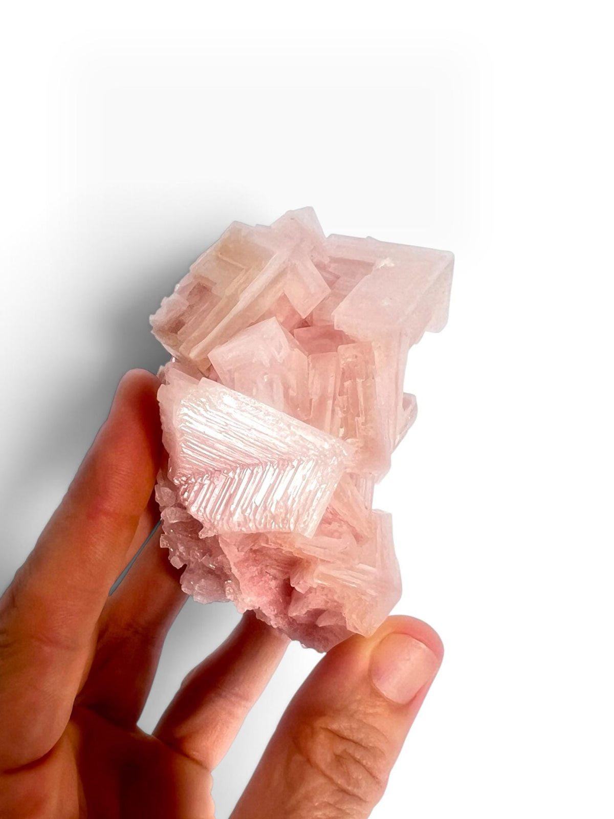Hand Collected Pink Halite Crystal -Hopper Formation from Searles Lake