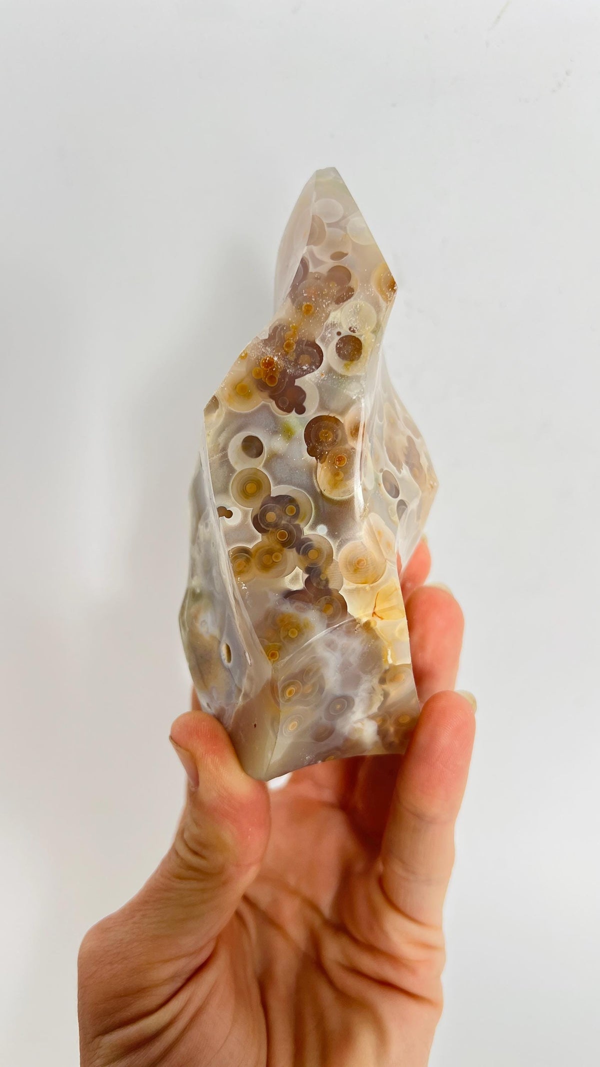 Incredible Ocean Jasper Fish Eye Orb Flame Free Form | Collector Vein 3-4