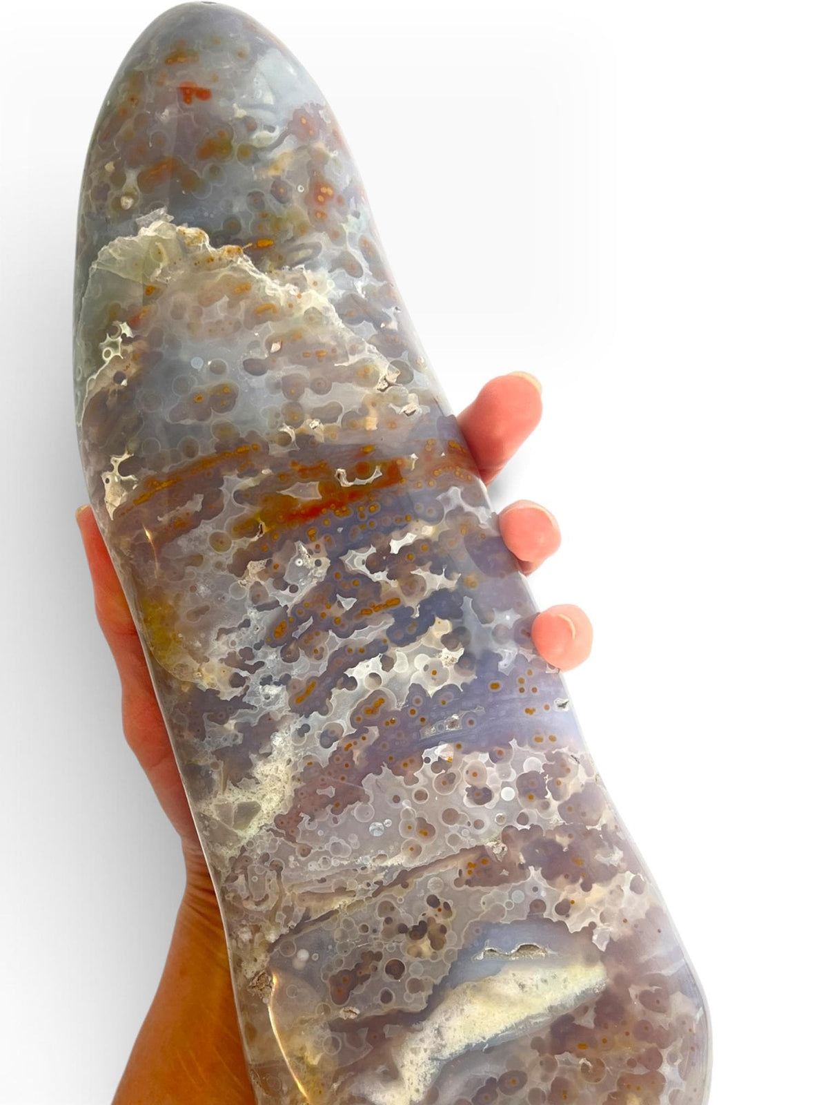 Rare Ocean Jasper XXL Jelly Orb Free Form - Vein 3-4 Old Stock Collector Piece