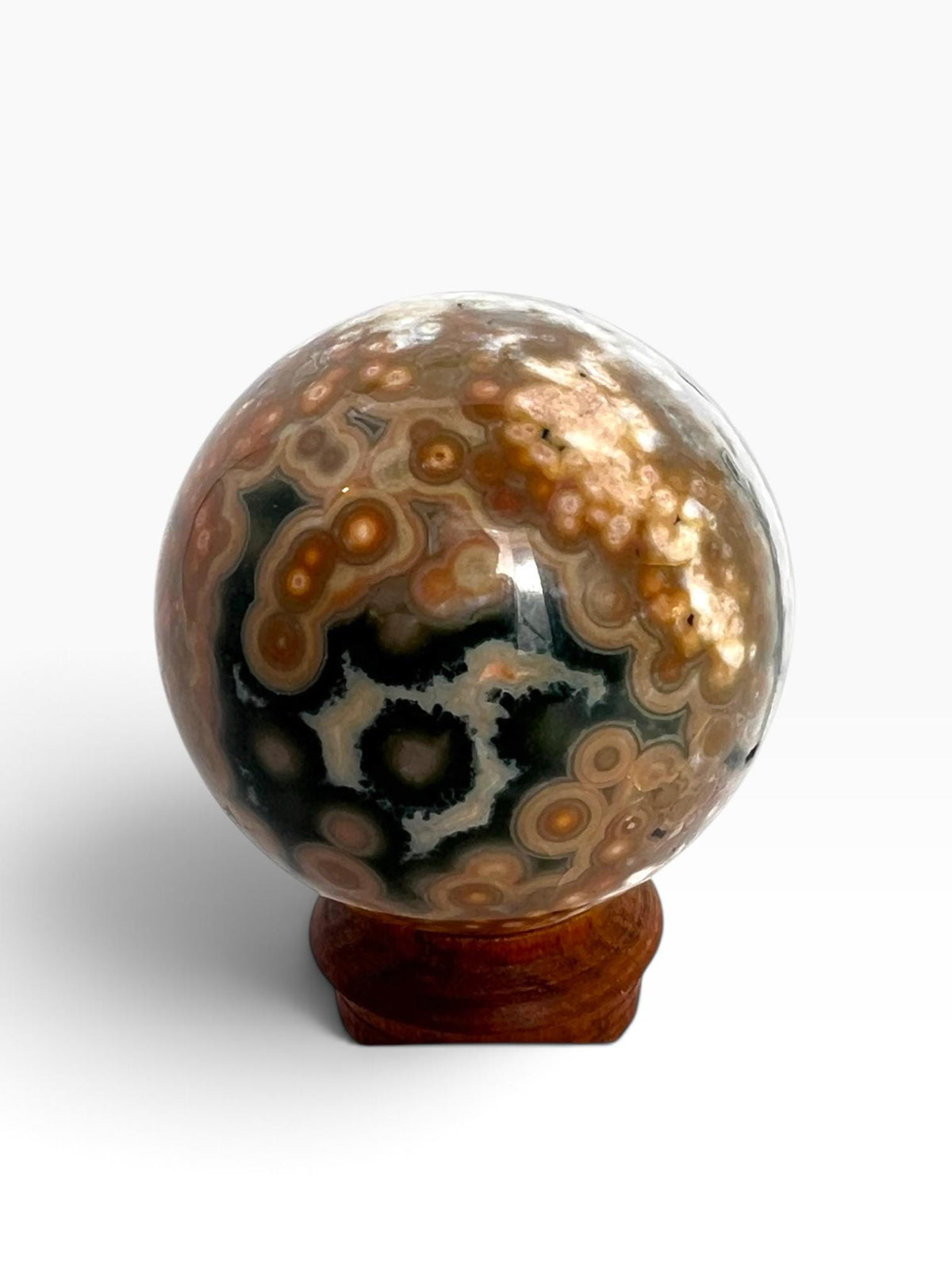 Ocean Jasper Sphere | Old Stock Vein 1-2 Collector Crystal