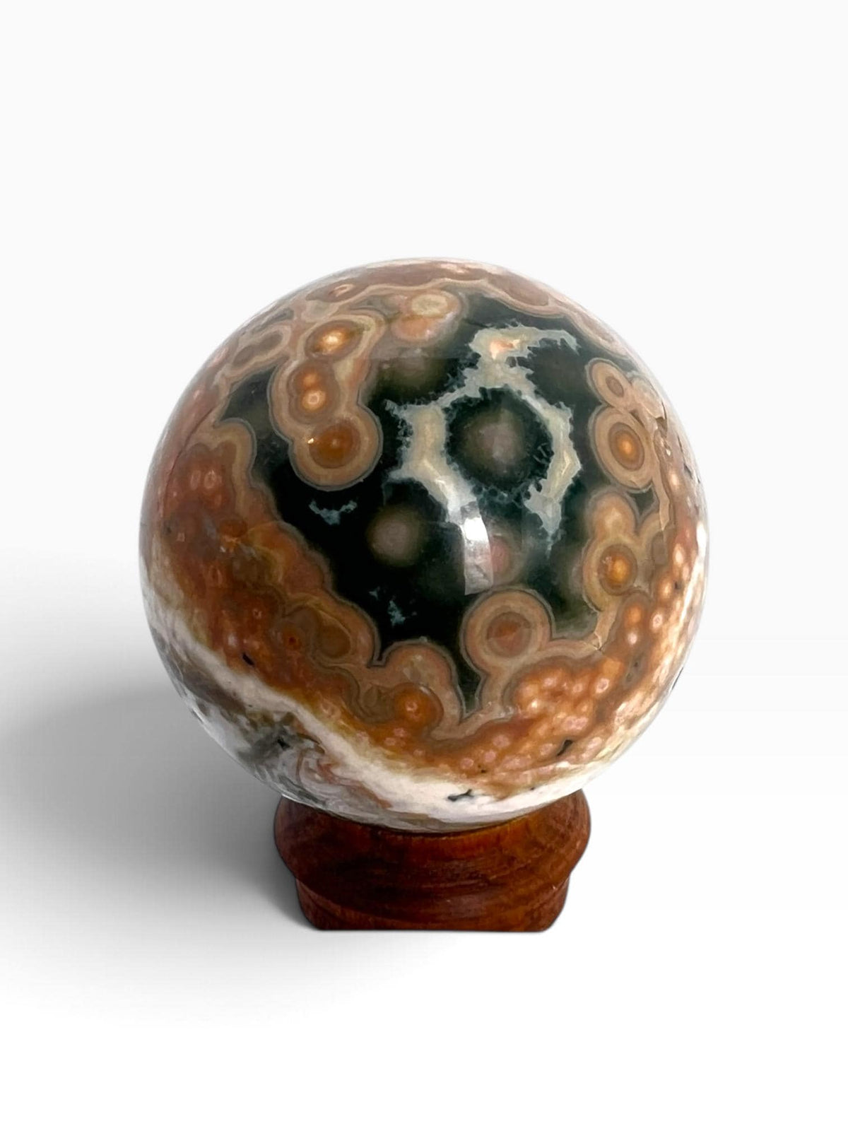 Ocean Jasper Sphere | Old Stock Vein 1-2 Collector Crystal