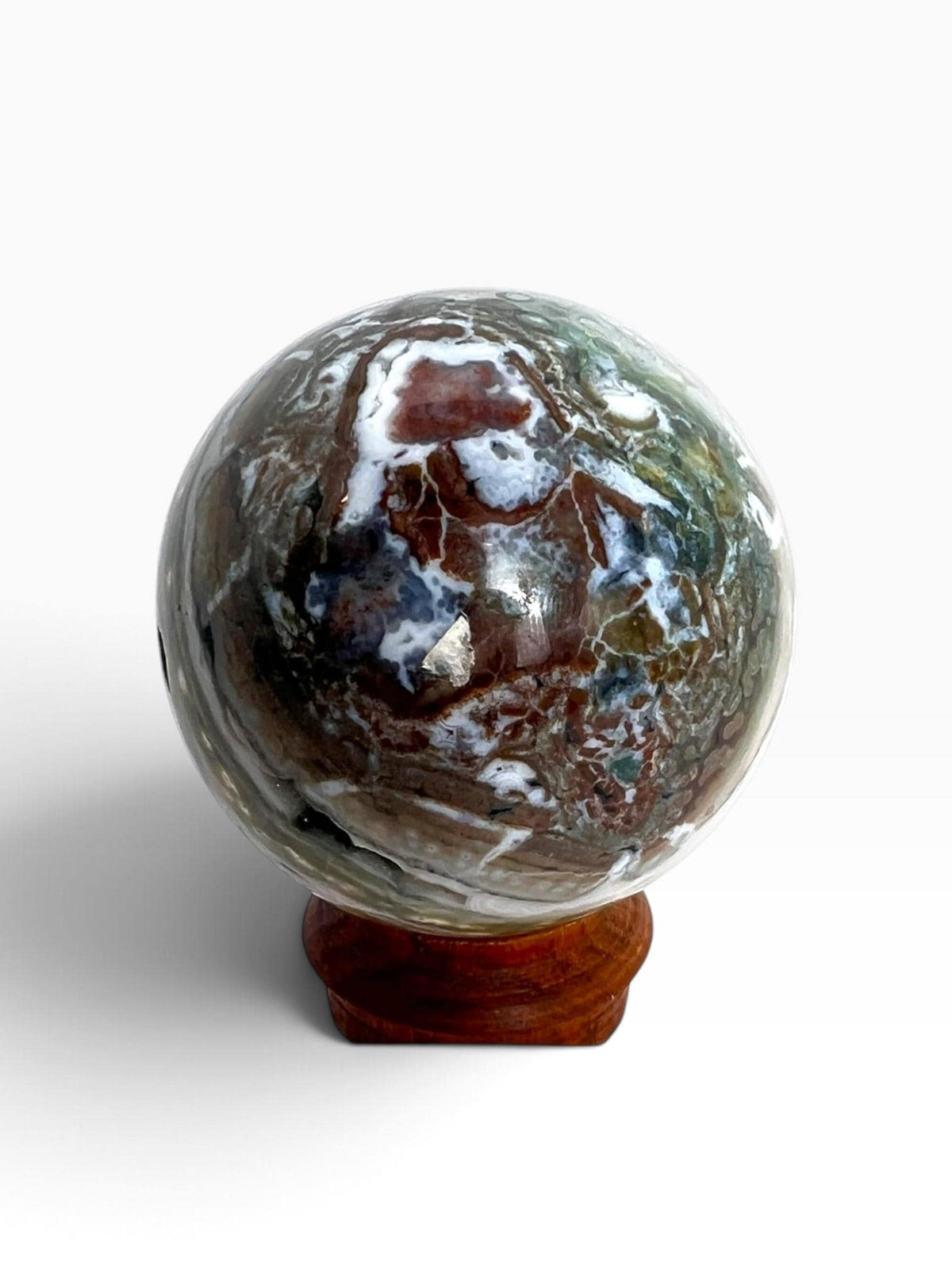 Ocean Jasper Sphere | Old Stock Vein 1-2 Collector Crystal