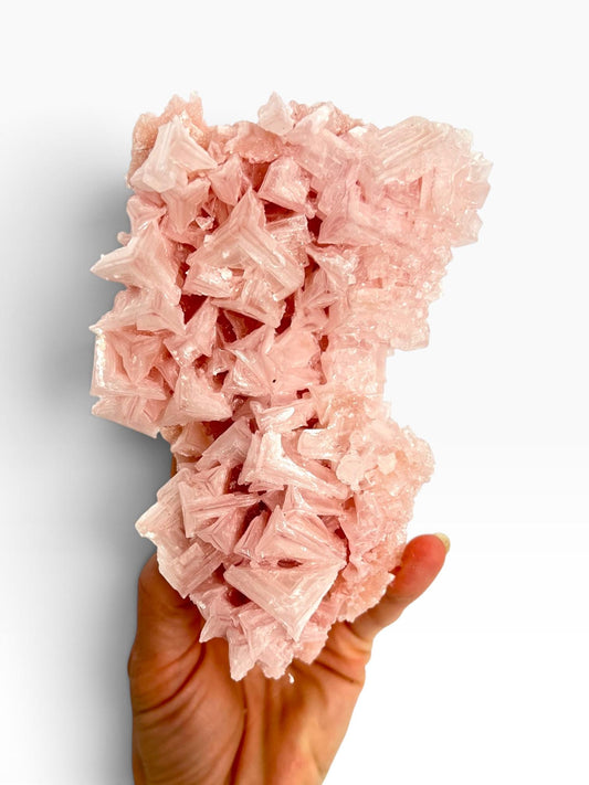 Hand Collected Pink Halite Crystal - Large Hopper Formation from Searles Lake