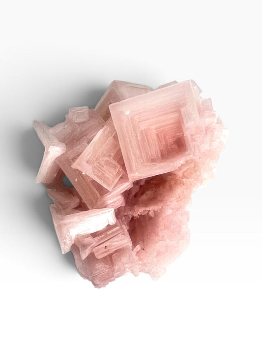 Hand Collected Pink Halite Crystal -Hopper Formation from Searles Lake