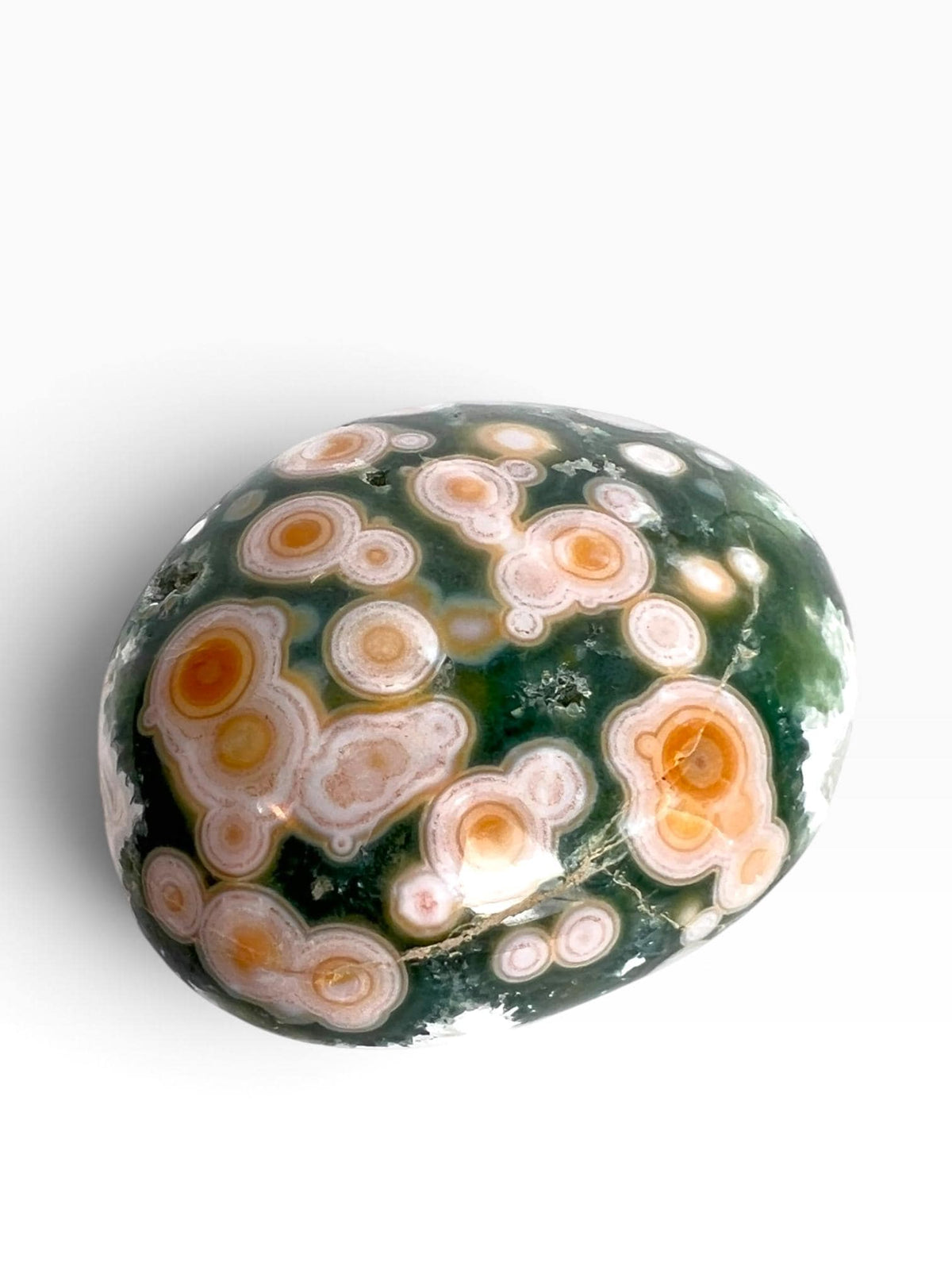 Ocean Jasper Large Palm Stone | High Grade Vein 8