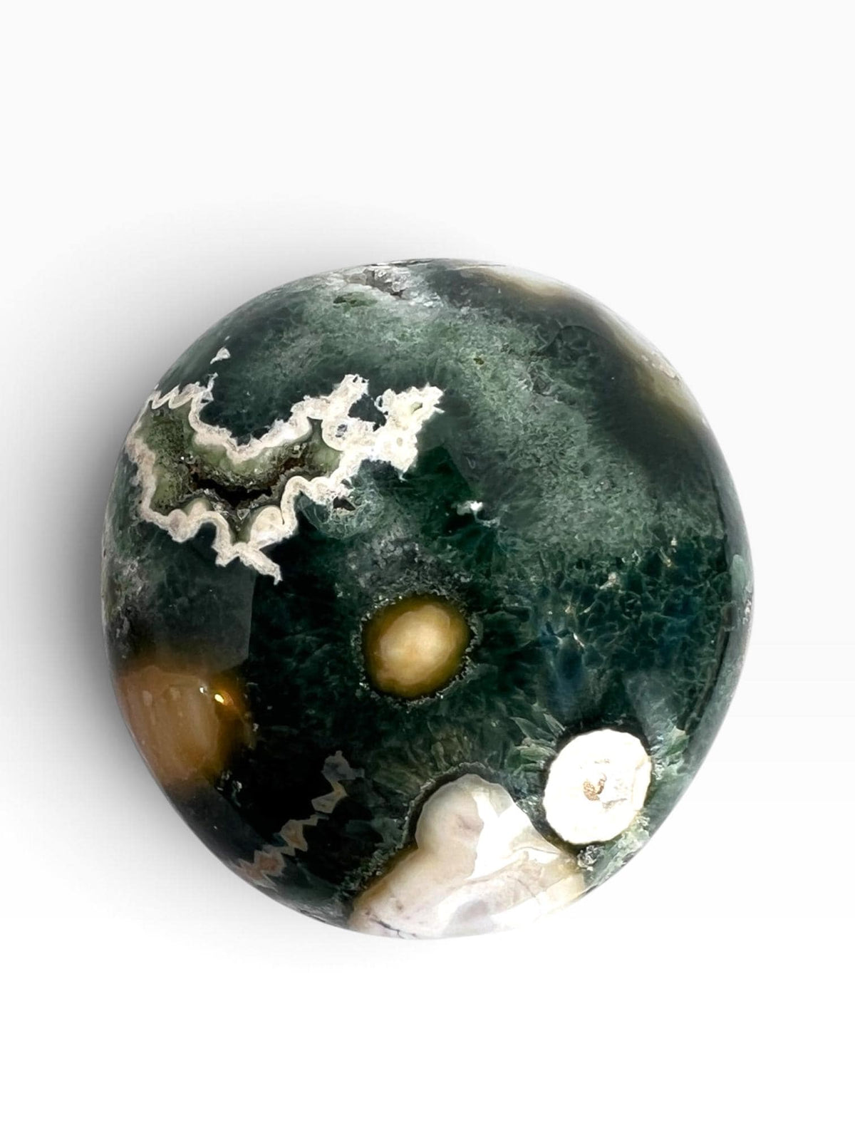 Ocean Jasper Large Palm Stone | Vein 8