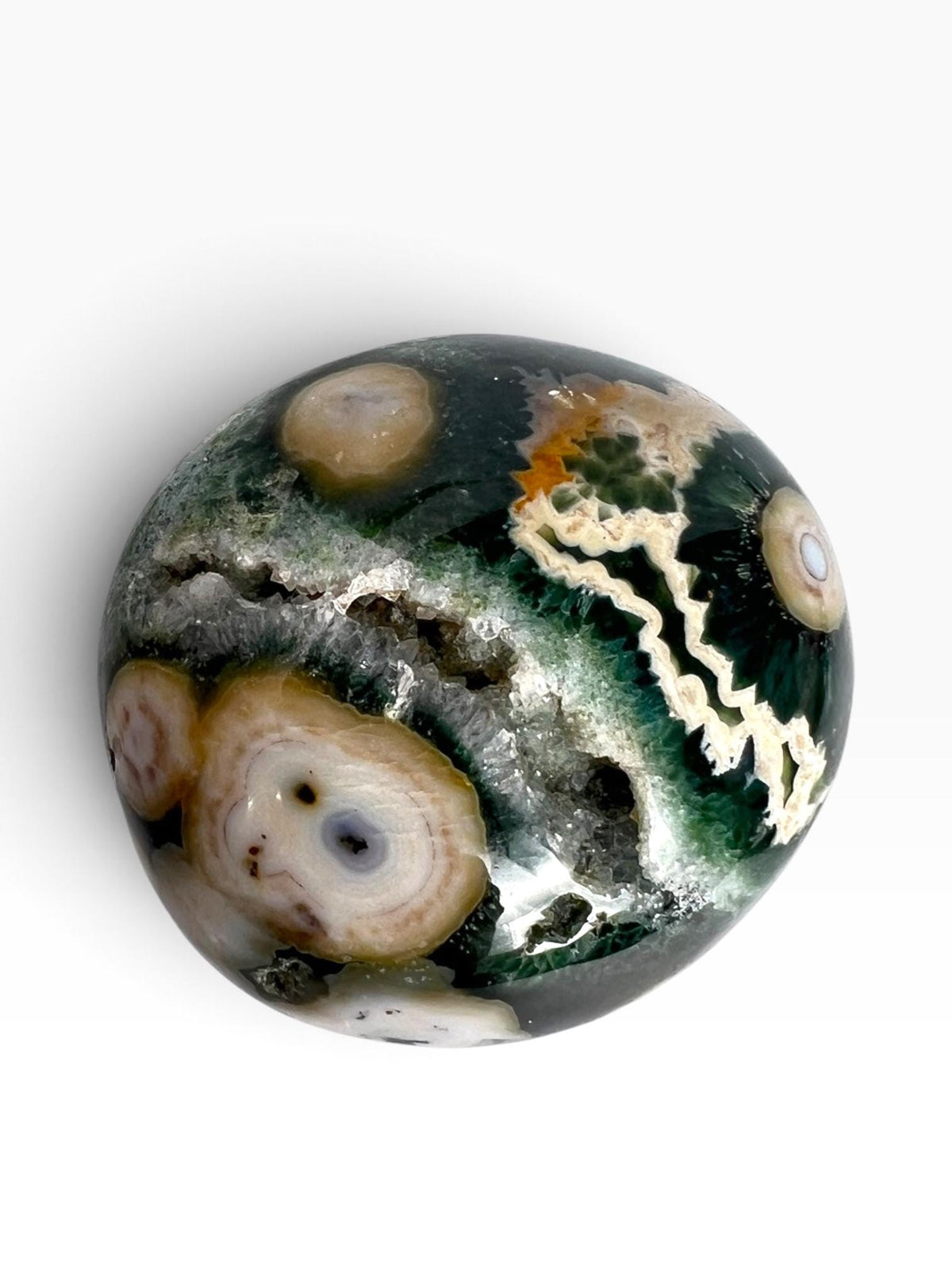 Ocean Jasper Large Palm Stone | Vein 8