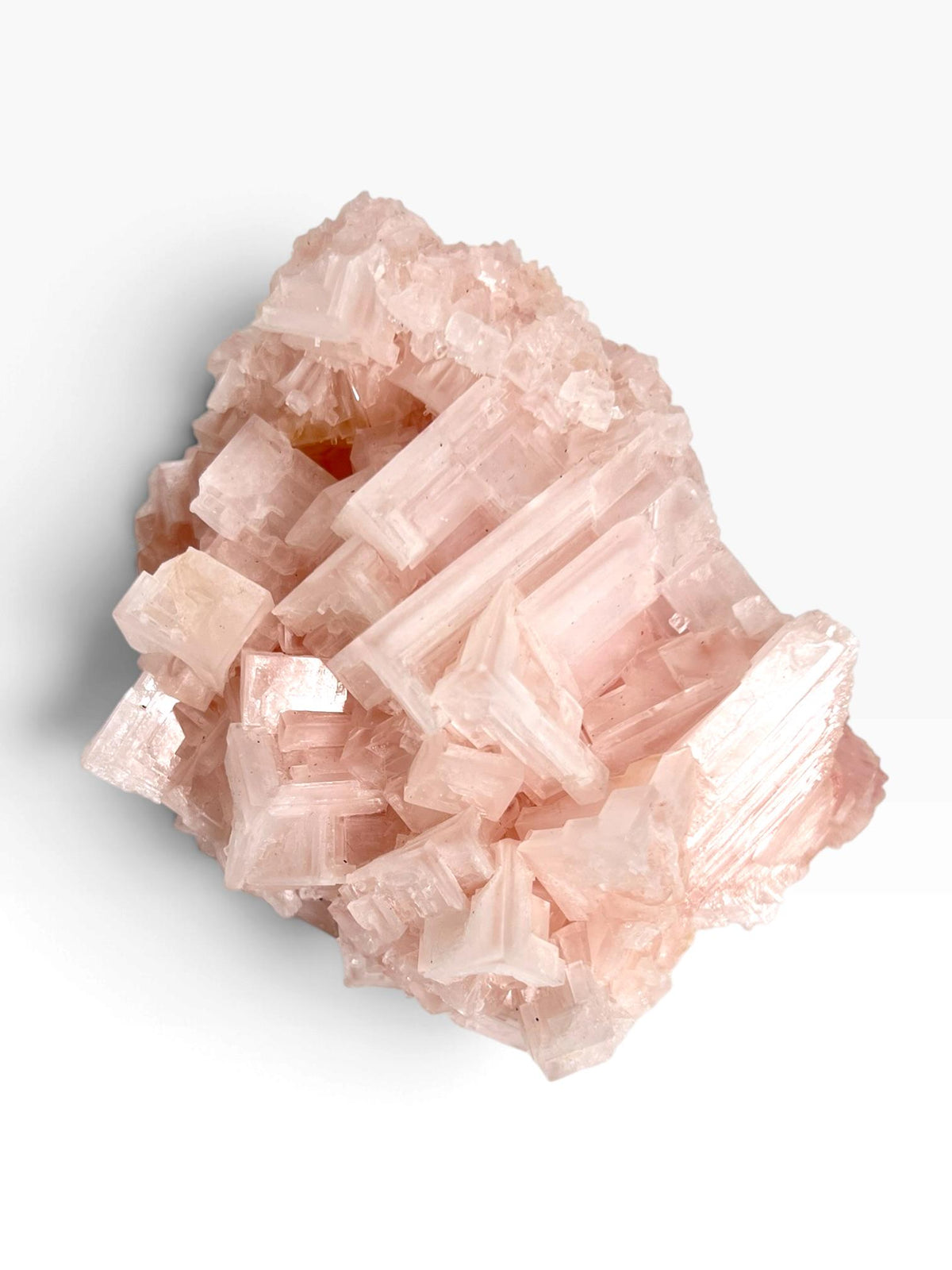 Hand Collected Bubblegum Pink Halite Crystal | Hopper Formation from Searles Lake CA