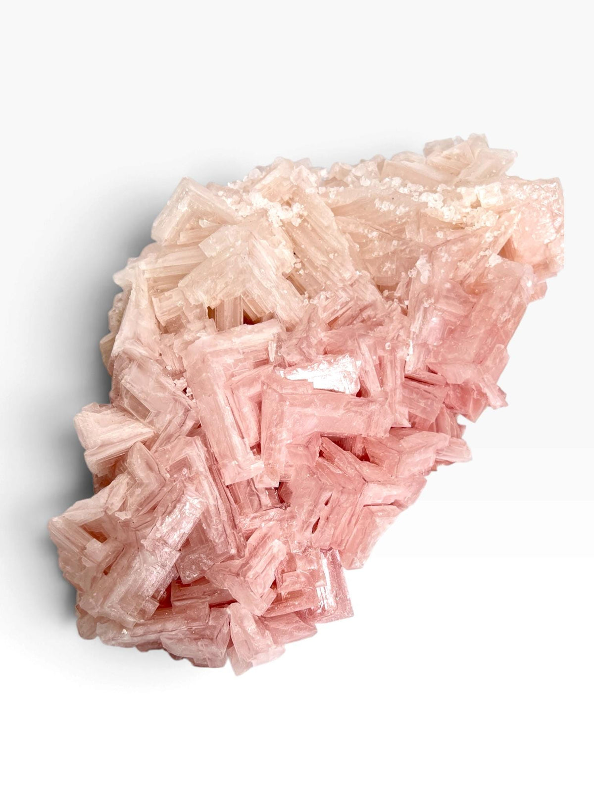Hand Collected Bubblegum Pink XL Halite Crystal | Hopper Formation from Searles Lake CA