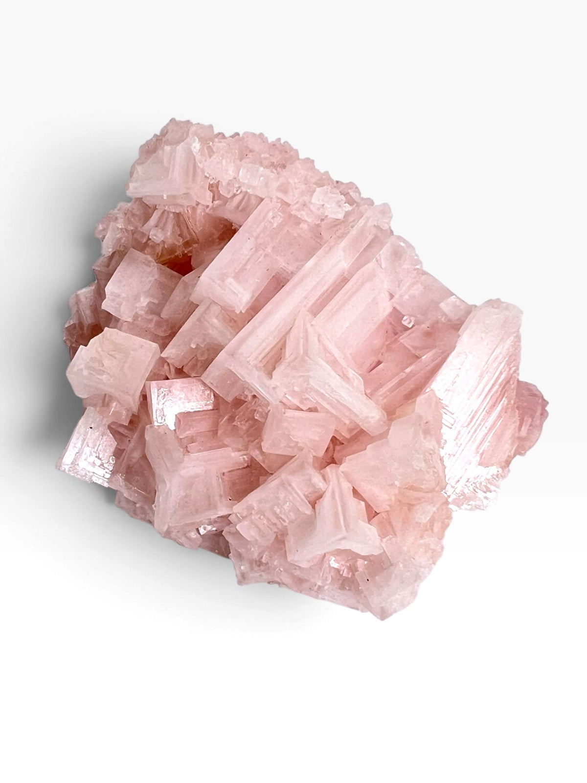 Hand Collected Bubblegum Pink Halite Crystal | Hopper Formation from Searles Lake CA