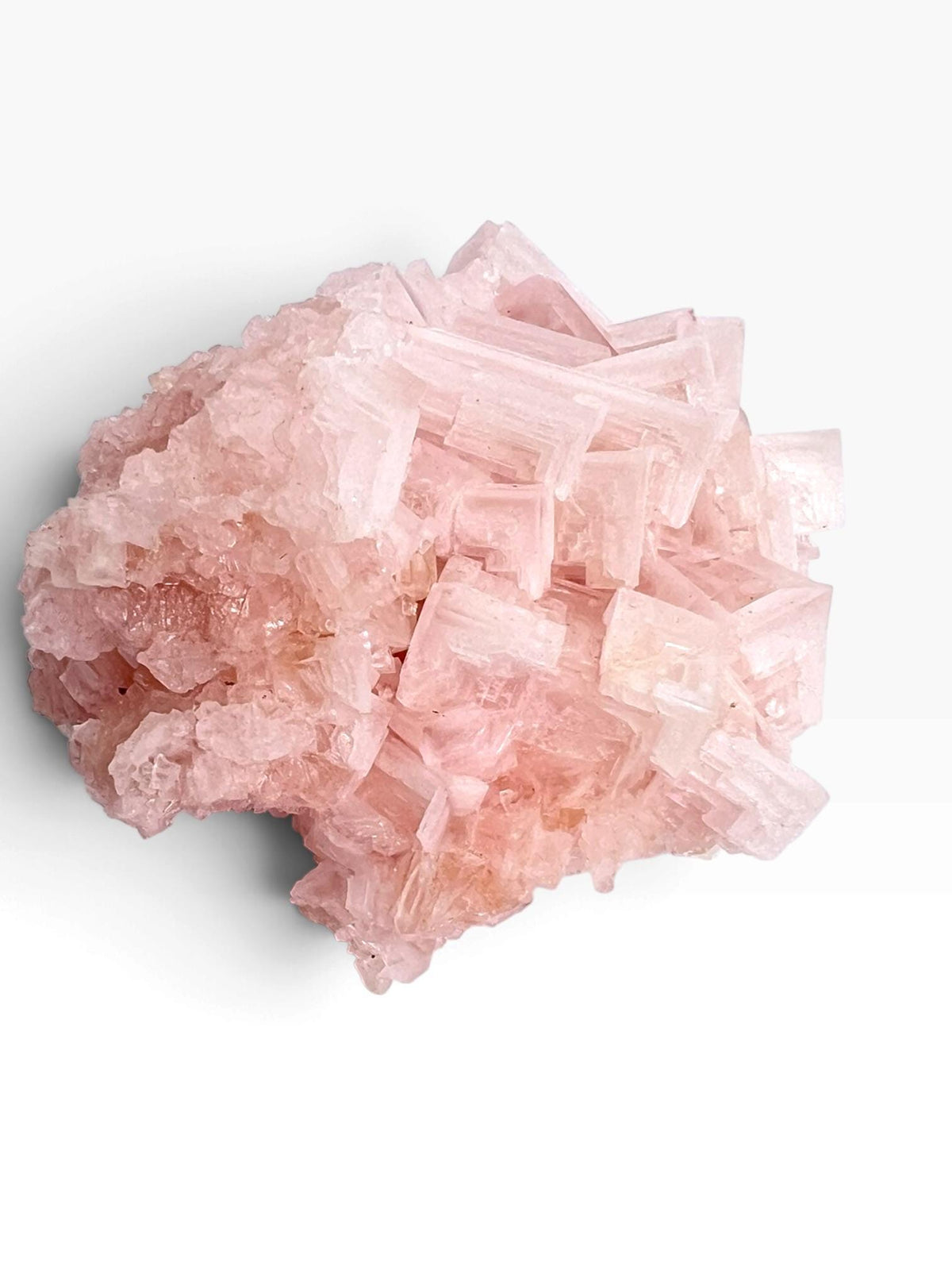 Hand Collected Bubblegum Pink Halite Crystal | Hopper Formation from Searles Lake CA