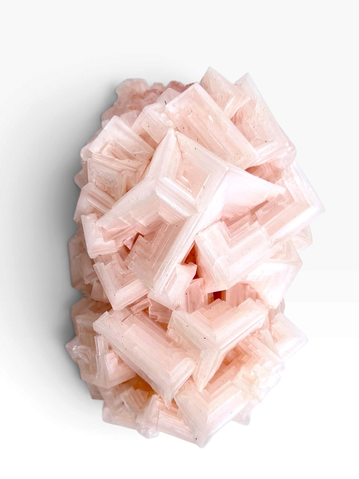 Hand Collected Bubblegum Pink Halite Crystal | Hopper Formation from Searles Lake CA