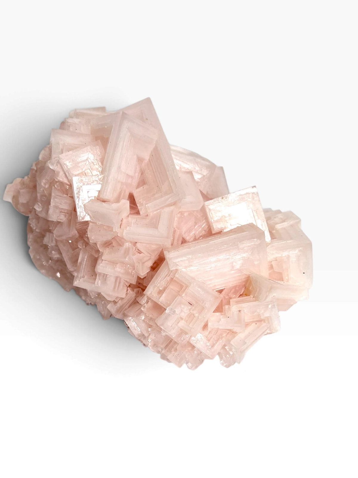 Hand Collected Bubblegum Pink Halite Crystal | Hopper Formation from Searles Lake CA