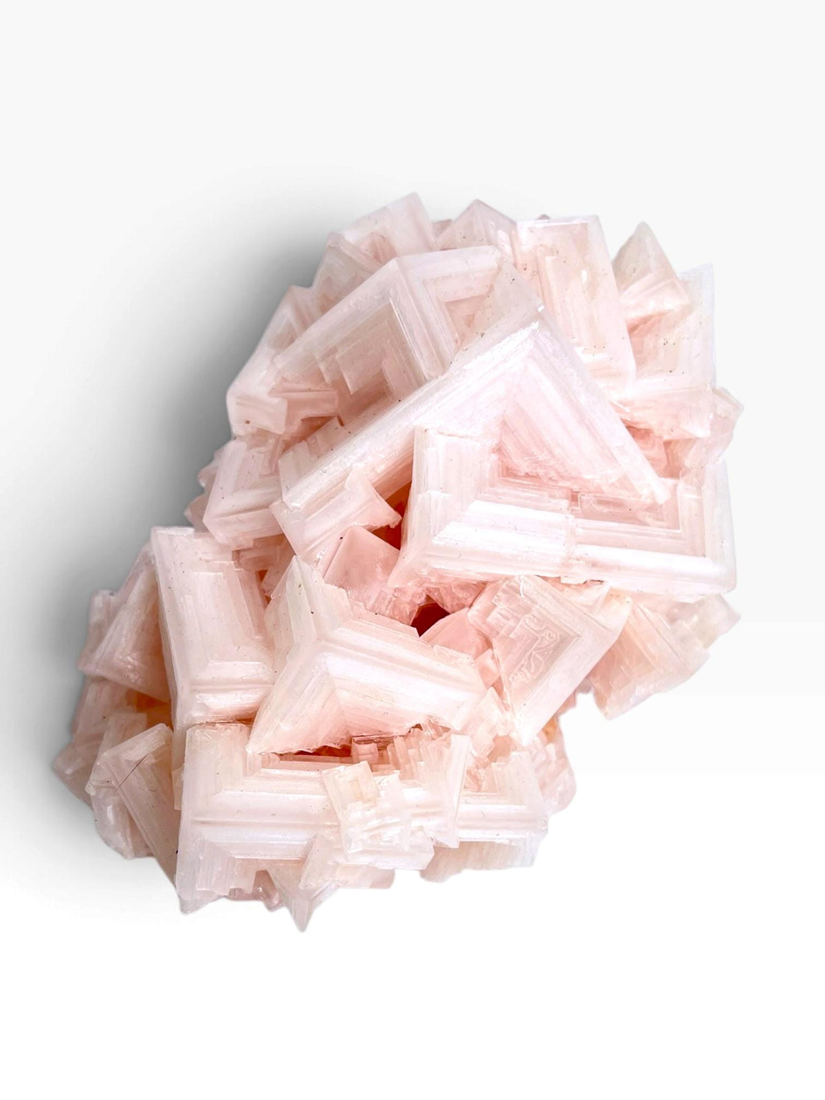 Hand Collected Bubblegum Pink Halite Crystal | Hopper Formation from Searles Lake CA