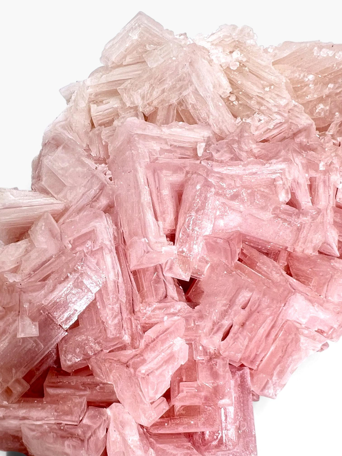 Hand Collected Bubblegum Pink XL Halite Crystal | Hopper Formation from Searles Lake CA