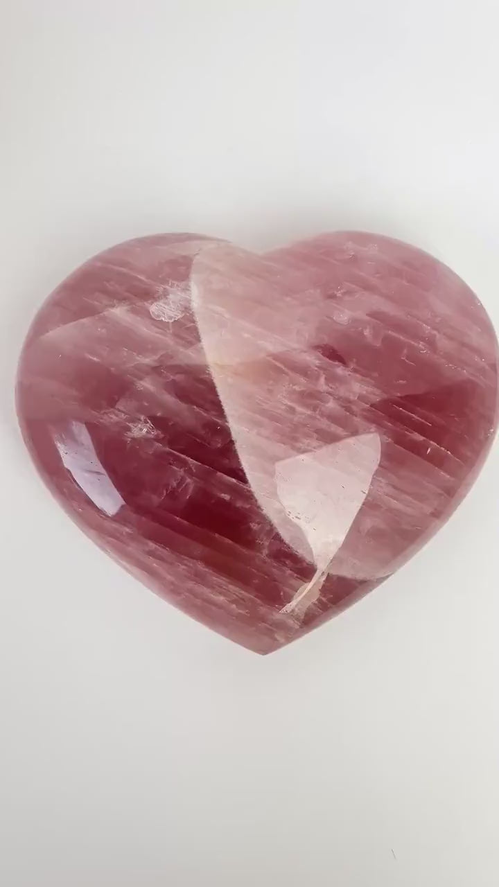 Rose Quartz Polished XXL Crystal Heart