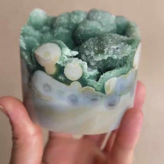 Vein 8 Ocean Jasper Druzy | Rare Botryoidal Madagascar Crystal