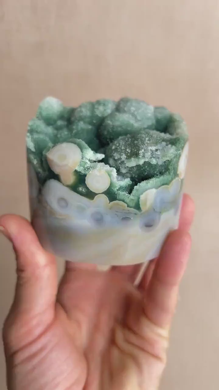 Vein 8 Ocean Jasper Druzy | Rare Botryoidal Madagascar Crystal