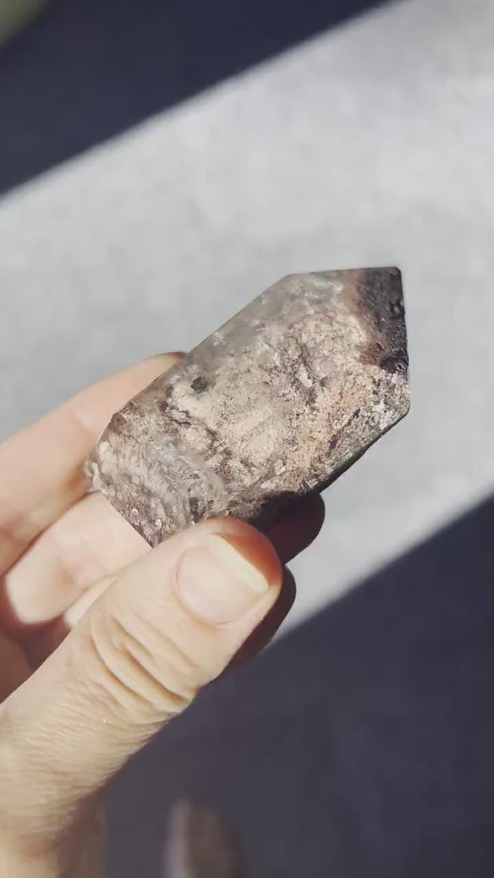 Lodolite Garden Quartz Crystal semi Polish LQ10
