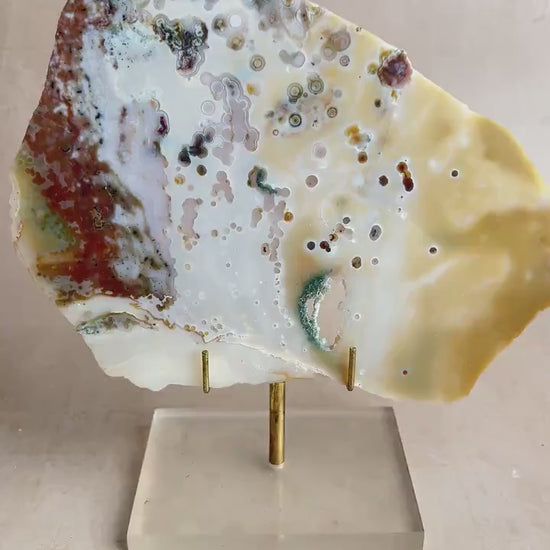 Vein 1 - 2  Large Ocean Jasper Slab Highly Translucent