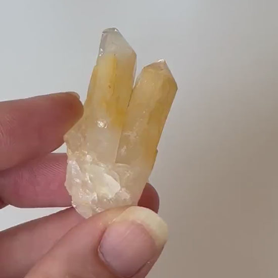 Raw Colombian Quartz with Halloysite: Mango Corona Quartz Cluster