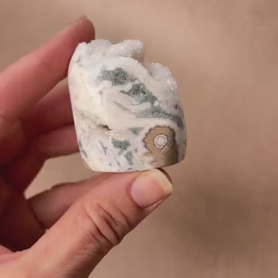 Ocean Jasper Druzy Core | Vein 1-2 | Rare Old Stock Authentic OJ