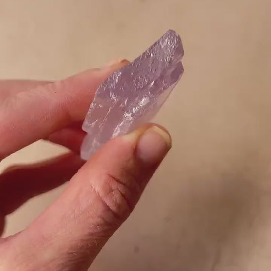 Kunzite Natural Crystal : Violet Spodumene from Afghanistan