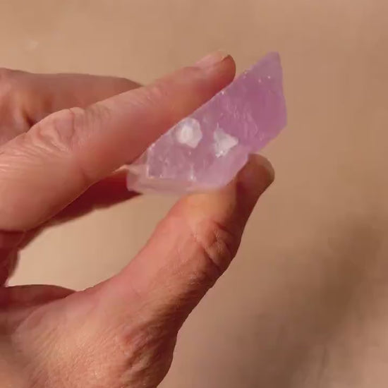 Kunzite Natural Crystal : Large Violet Spodumene from Afghanistan