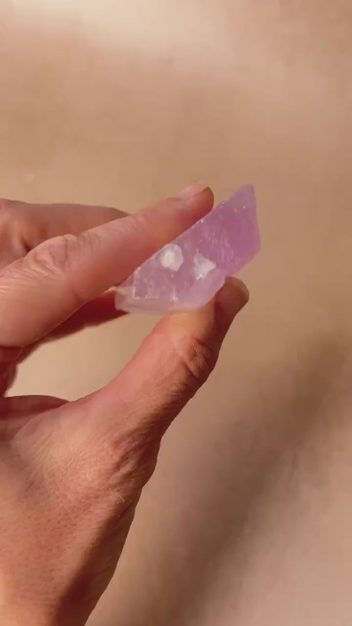 Kunzite Natural Crystal : Large Violet Spodumene from Afghanistan