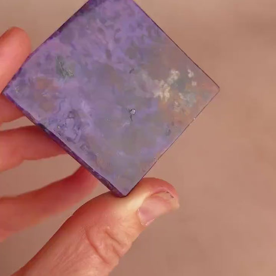 Charoite Pyramid: High Grade Crystal, Third Eye & Crown Chakra Stone