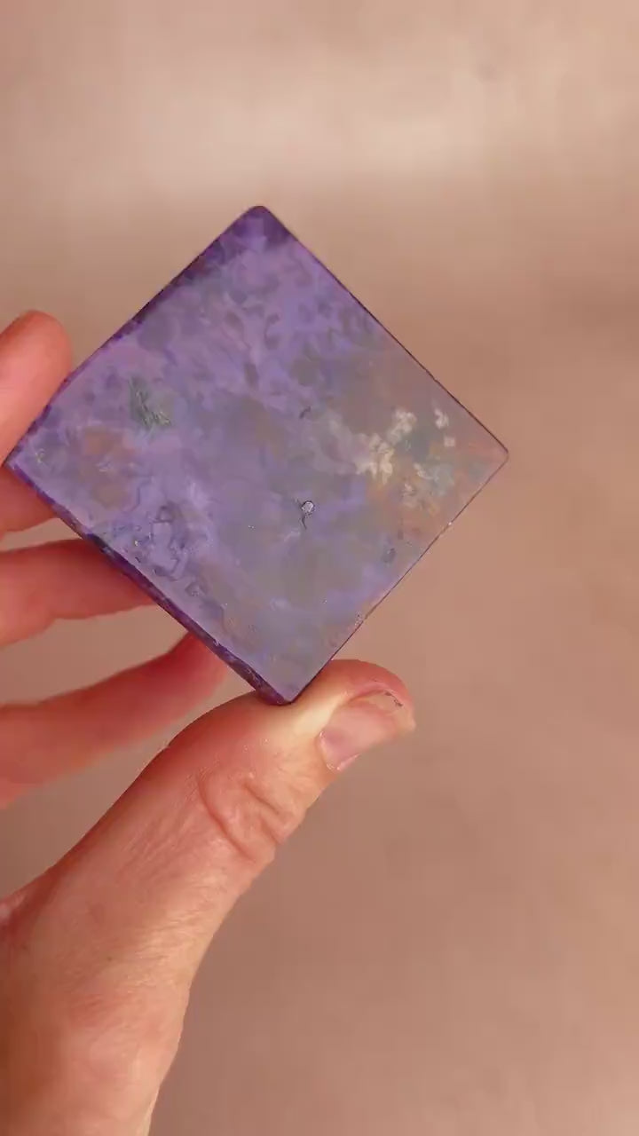 Charoite Pyramid: High Grade Crystal, Third Eye & Crown Chakra Stone