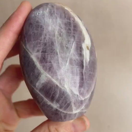 Purple Anhydrite Freeform: Calcite & Epidote - Reiki Healing Crystal
