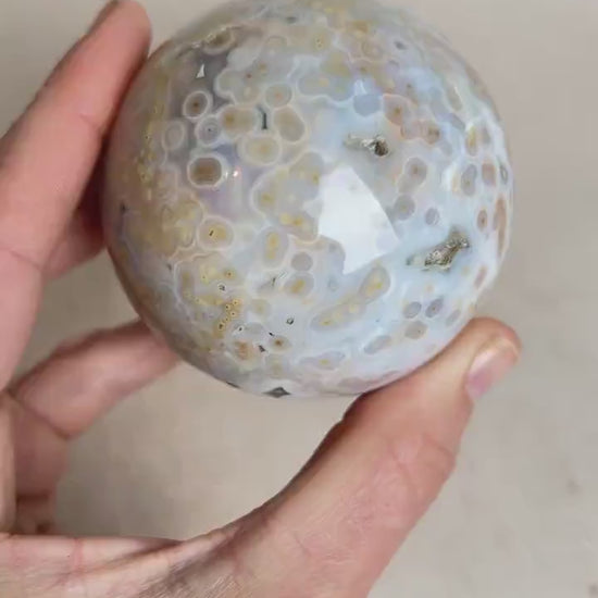 Ocean Jasper Sphere Old Stock Crystal Sphere | Vein 3-4 Jelly