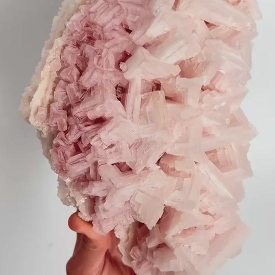 Hand Collected Pink Halite Crystal - XLarge Hopper Formation from Searles Lake CA