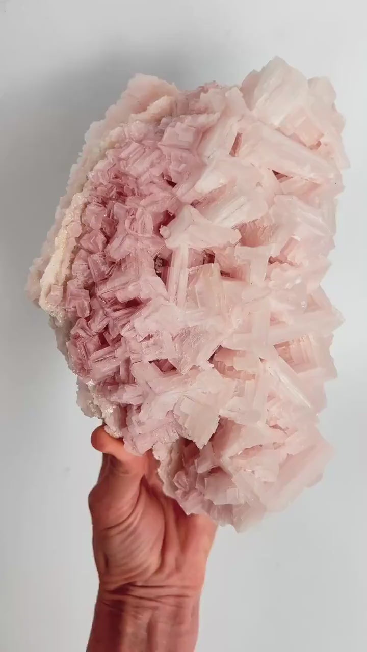 Hand Collected Pink Halite Crystal - XLarge Hopper Formation from Searles Lake CA