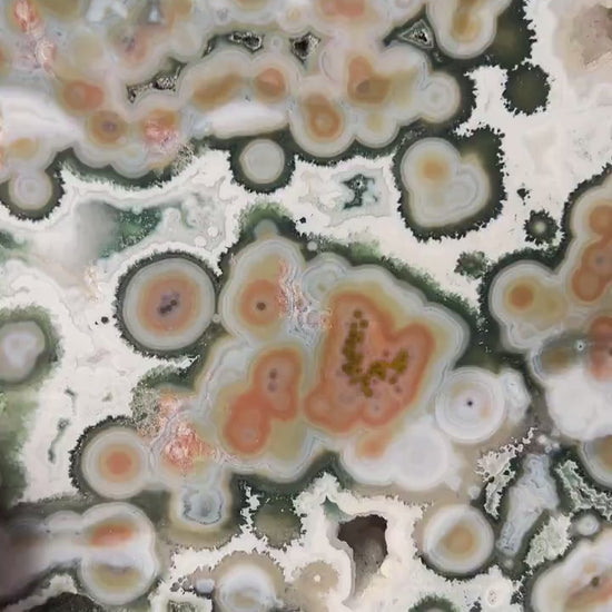 Ocean Jasper Vein 8 Large Blue Slab: XL Rare Collection High Grade Slab