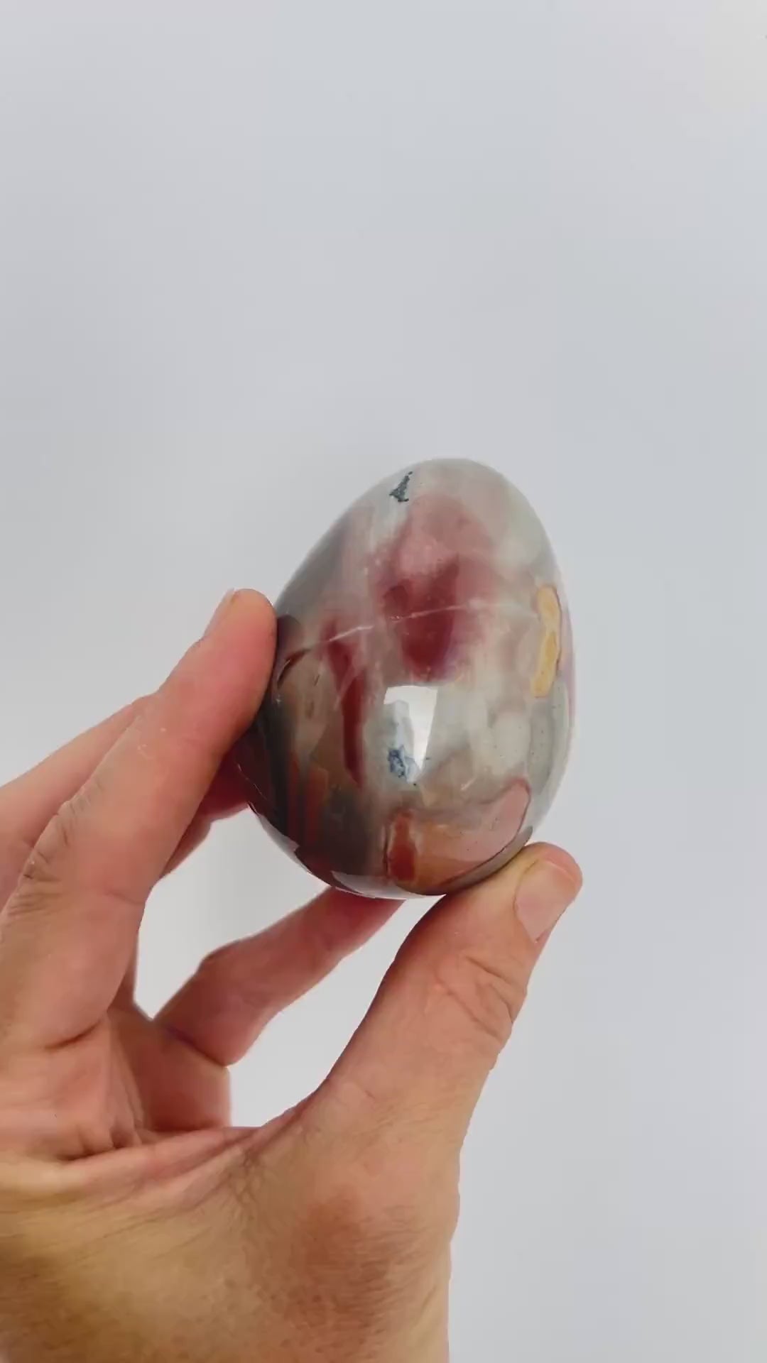 Polychrome Jasper Polished Egg: Madagascar Crystal Egg