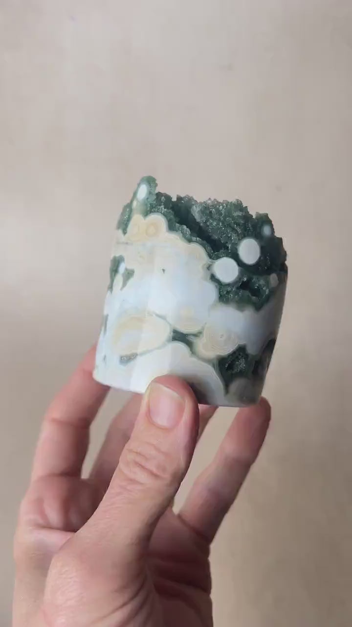 VEIN 8 Ocean Jasper Large Druzy Core