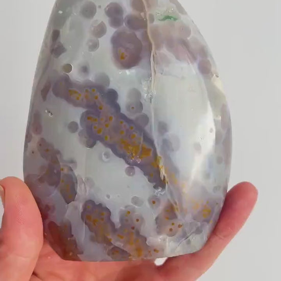 Ocean Jasper Free Form: Madagascar Vein 3-4, Jelly Orb Pattern