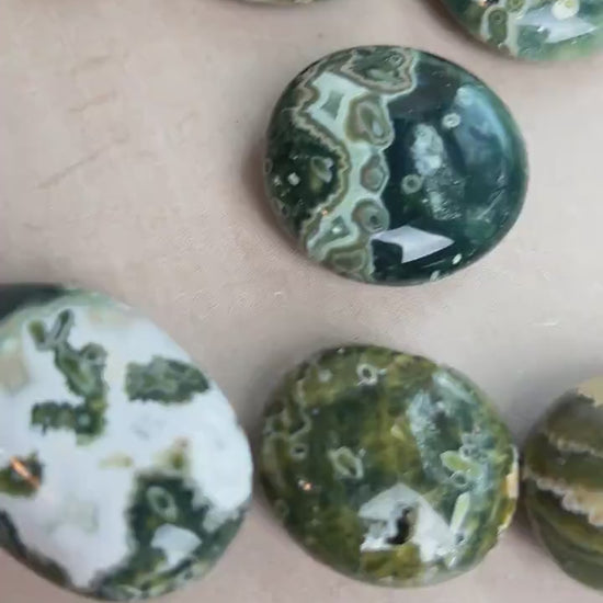 Ocean Jasper Pocket Stones: Vein 7