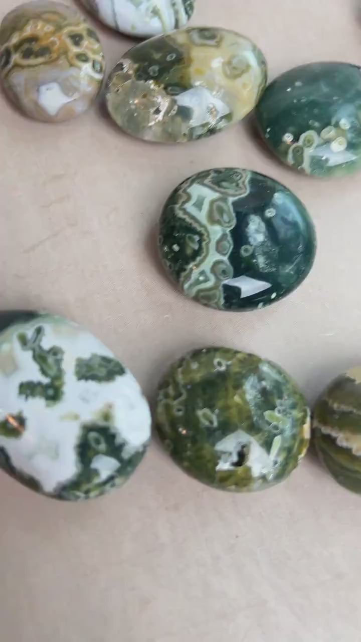 Ocean Jasper Pocket Stones: Vein 7