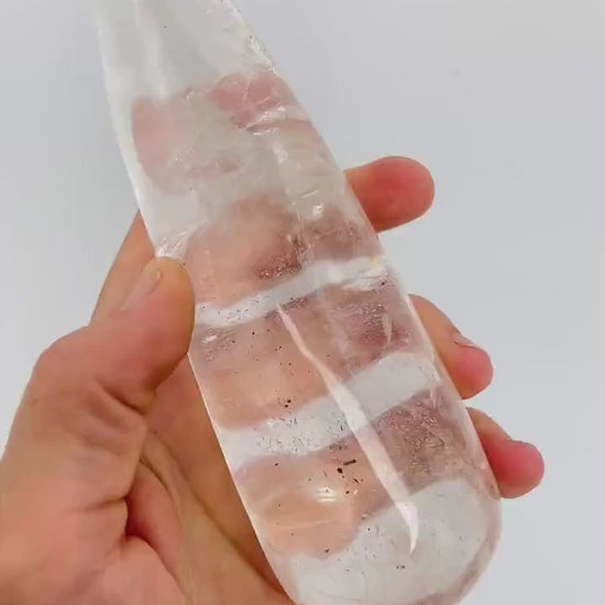 Clear Quartz Rainbow Crystal Massage Wand Tool