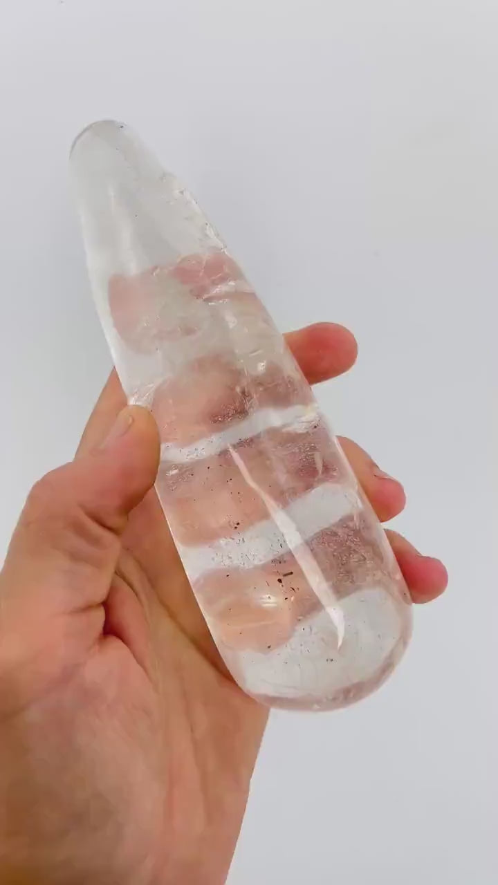 Clear Quartz Rainbow Crystal Massage Wand Tool